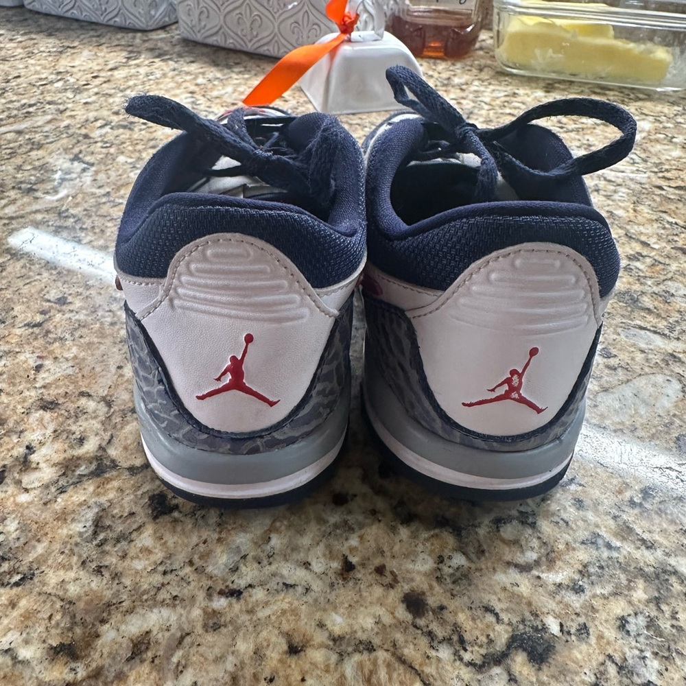 Jordan Kids Sneakers - Navy, White, and Red size 1.5 $30